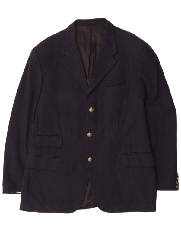 Jachetă Brooksfield pentru bărbați, cu 3 nasturi, UK 40 mare, lână bleumarin