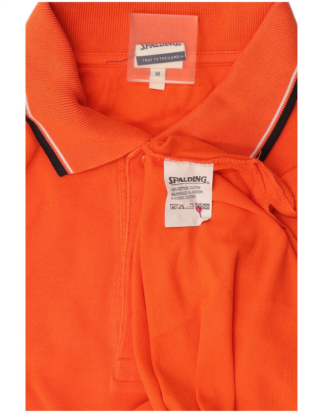 Tricou polo Spalding pentru bărbați, bumbac portocaliu mediu