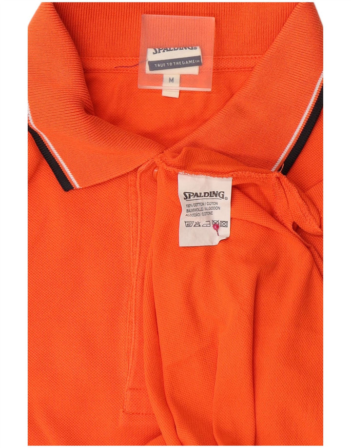 Tricou polo Spalding pentru bărbați, bumbac portocaliu mediu