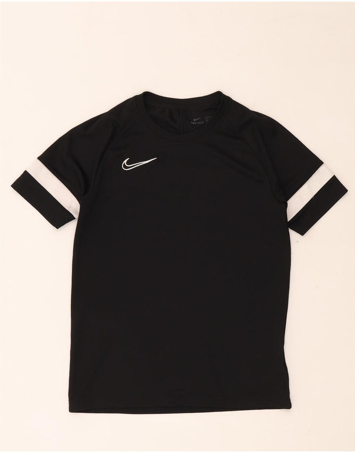 Tricou NIKE Dri Fit pentru băieți Top 12-13 ani, mare, negru, color block