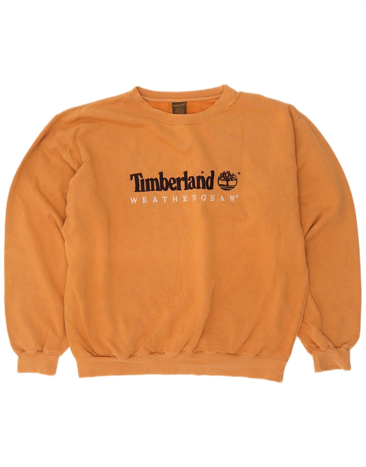 Hanorac grafic pentru bărbați Timberland Pulover mare bumbac portocaliu