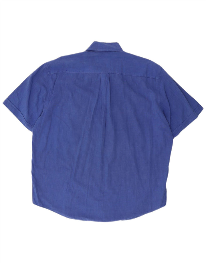 Cămașă cu mânecă scurtă pentru bărbați Sergio Tacchini, bumbac albastru mare