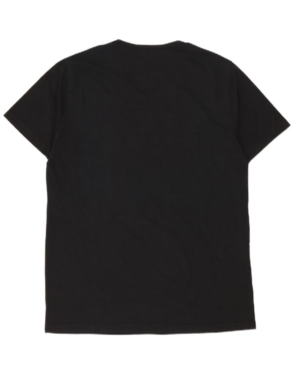 CALVIN KLEIN Mens Graphic T-Shirt Top Large Black Cotton