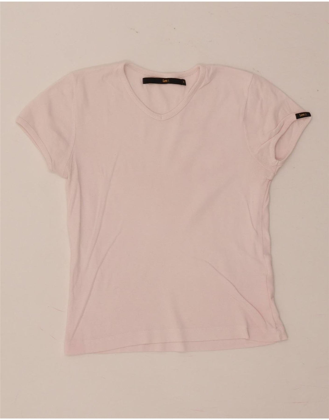 Tricou crop pentru femei LEE UK 12 Roz mediu