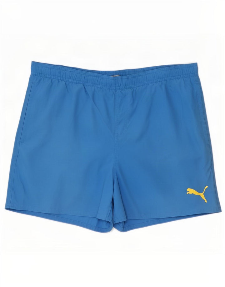 Pantaloni scurți de înot Puma pentru bărbați, poliester albastru mediu