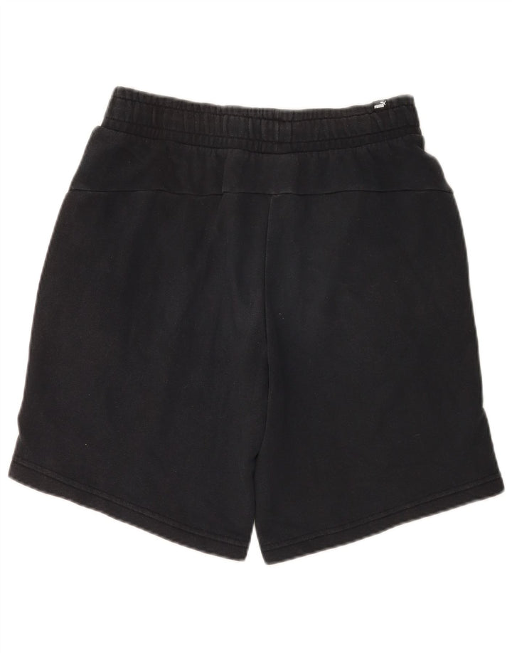 Pantaloni scurți sport Puma pentru bărbați, bumbac mediu negru