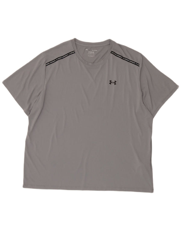 Tricou grafic pentru bărbați Under Armour Top 3XL poliester gri
