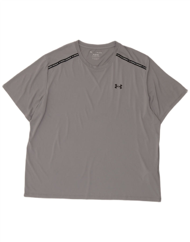 Tricou grafic pentru bărbați Under Armour Top 3XL poliester gri