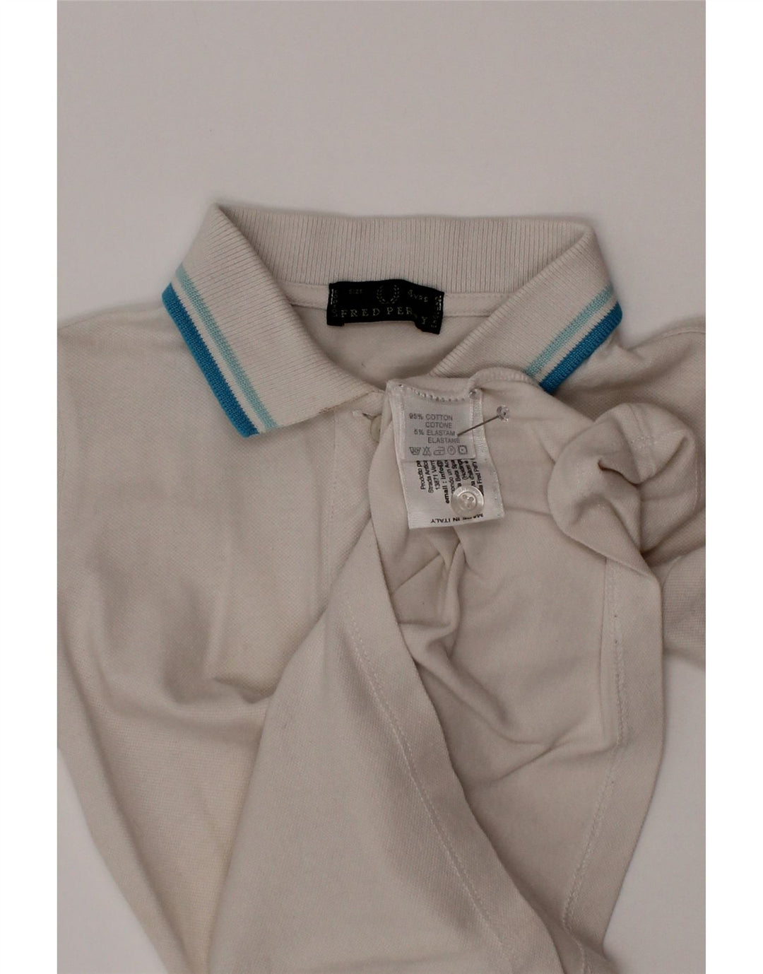 Cămașă polo Fred Perry pentru băieți 3-4 ani din bumbac alb