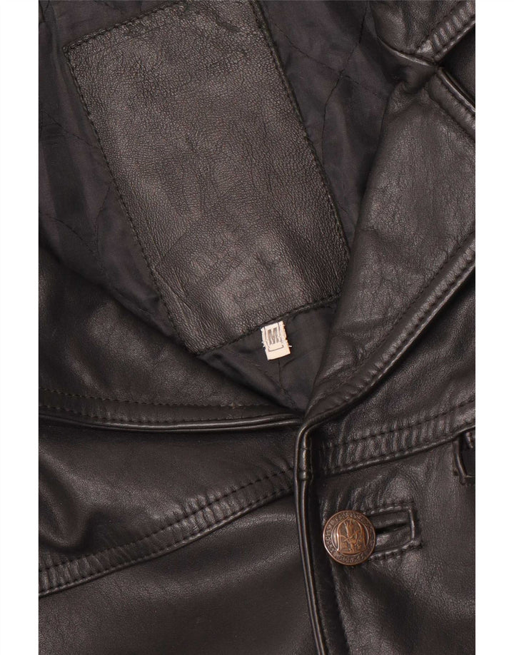 Jachetă de piele vintage pentru bărbați UK 38 Medium Black