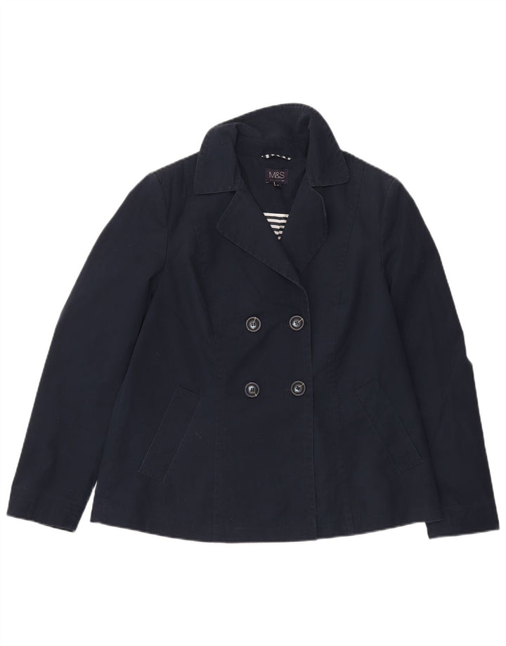 Palton pentru femei Marks & Spencer UK 10 mic din bumbac bleumarin