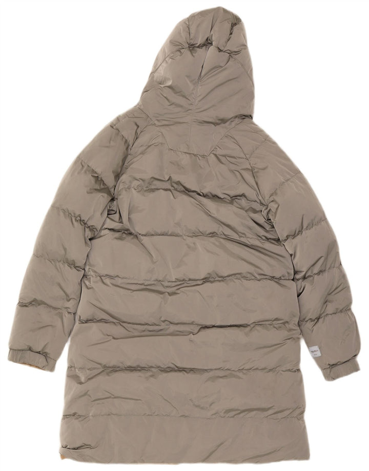 Max Mara Jachetă căptușită reversibilă cu glugă pentru femei UK 10 Mic Bej Poliamidă