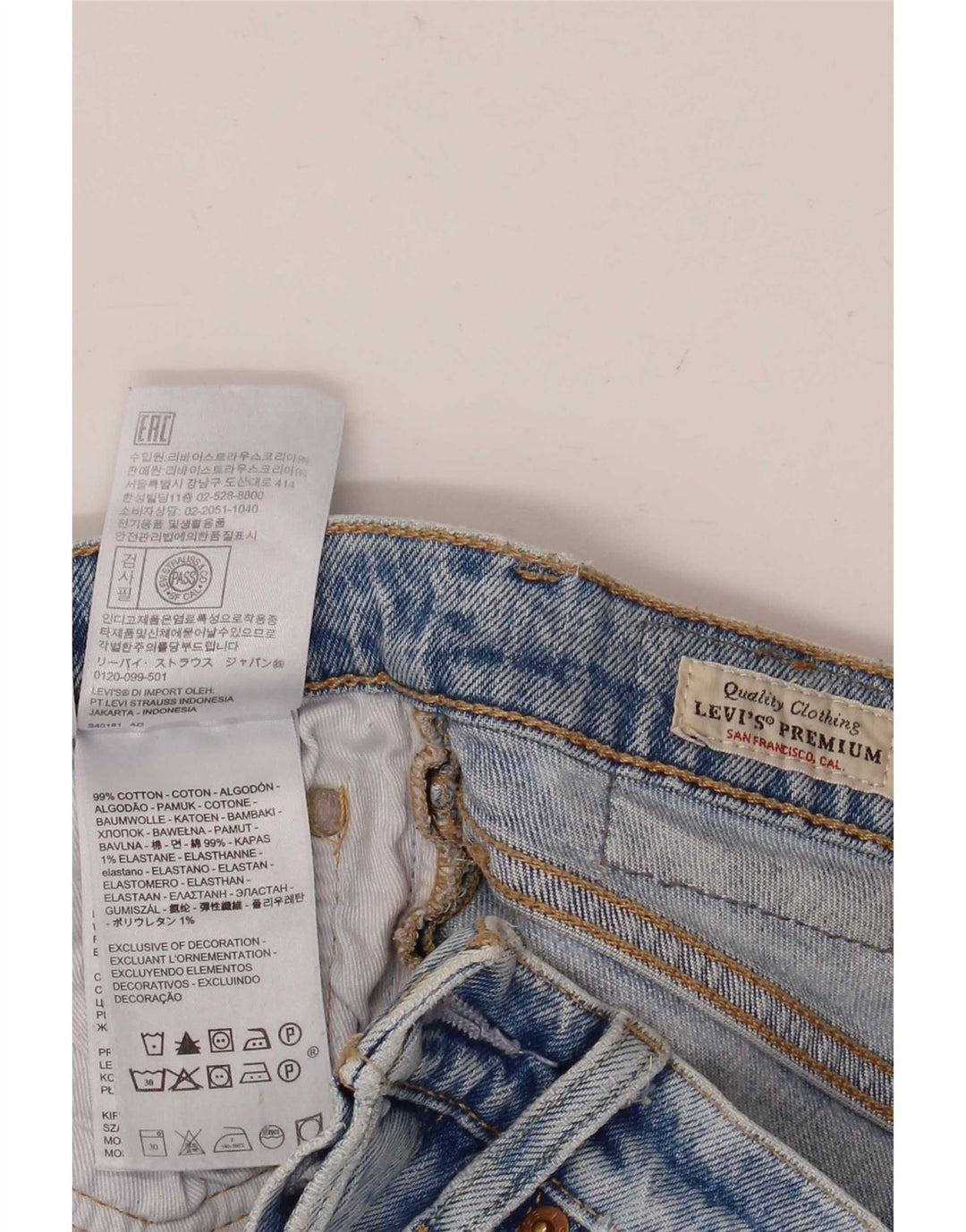 Blugi slim pentru femei Levi's W25 L30 Bumbac albastru