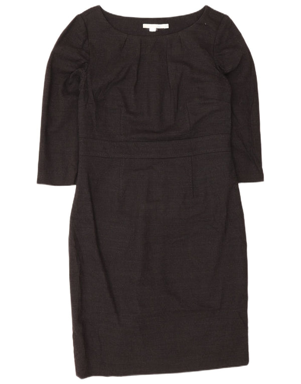 Rochie Boden pentru femei, cu mâneci 3/4, tip teacă obișnuită UK 12 Lână gri medie