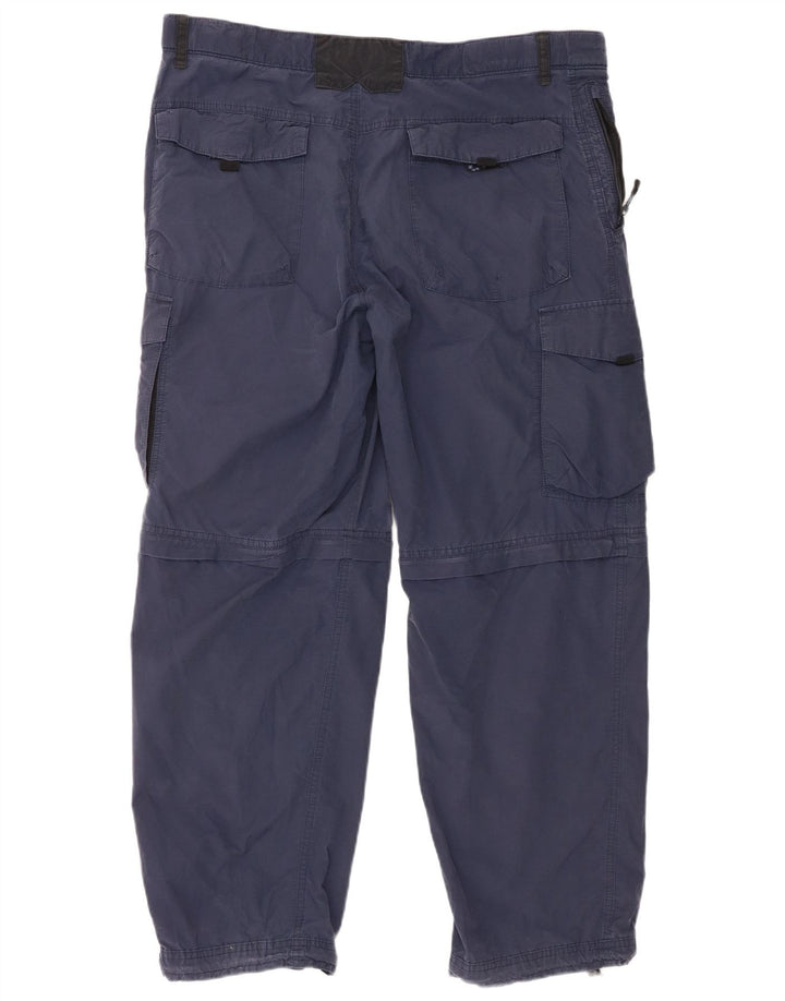 Marks & Spencer Pantaloni cargo pentru bărbați, drepti, cu croiala normală, W38 L29, bleumarin