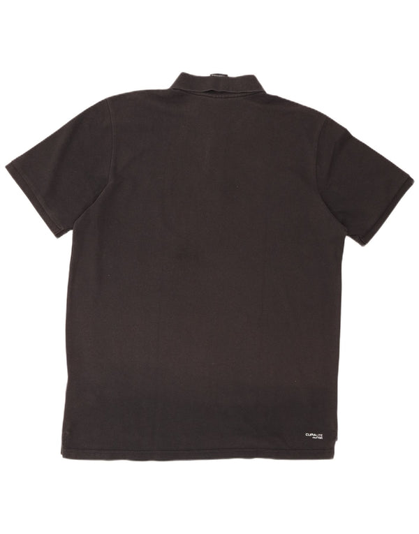 Tricou polo Adidas Climalite pentru bărbați XL, bumbac negru