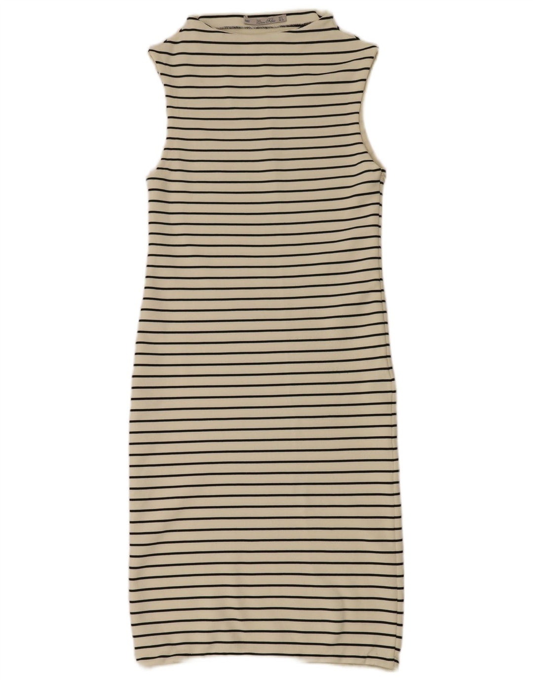 Rochie Maxi fără mâneci pentru femei Zara UK 10 Poliester cu dungi albe mici