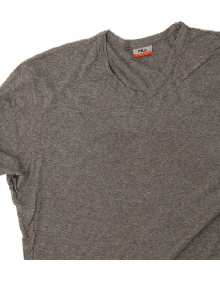 FILA Mens Top Long Sleeve Large Grey Cotton Vintage Fila and Second-Hand Fila from Messina Hembry 