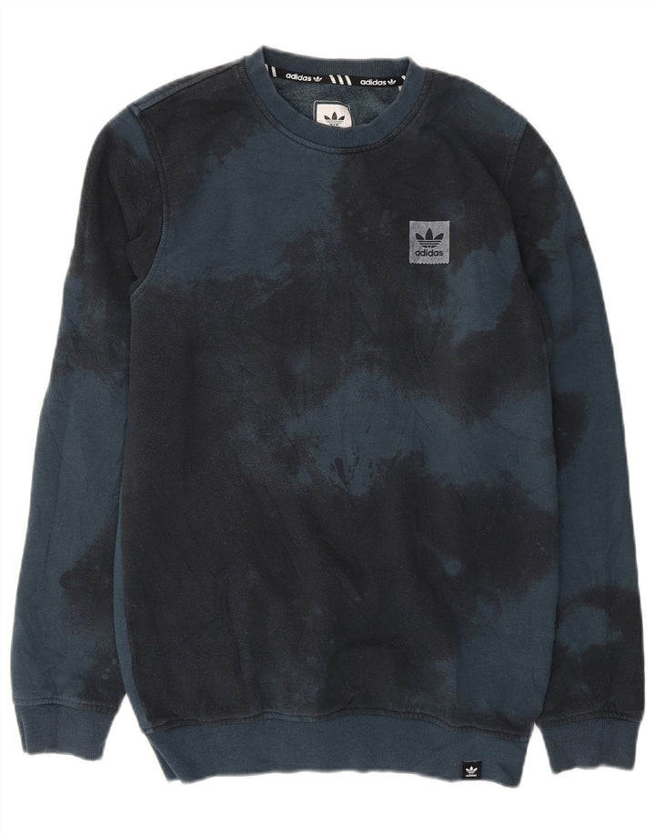 Hanorac pentru bărbați Adidas Jumper mic albastru Tie Dye Bumbac
