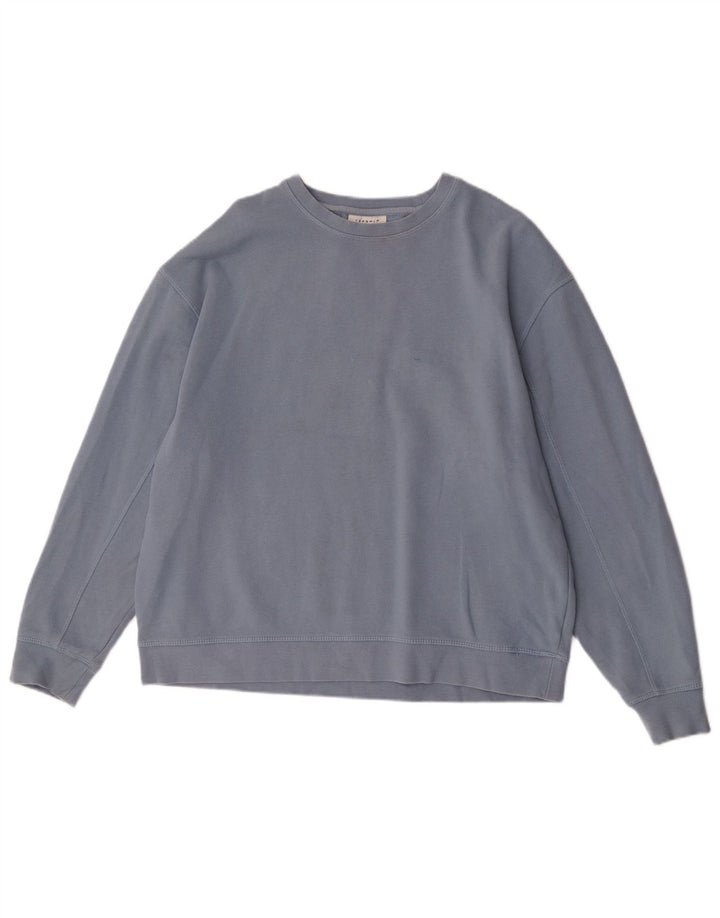 Pulover supradimensionat pentru femei Topshop UK 16, mare, albastru, bumbac