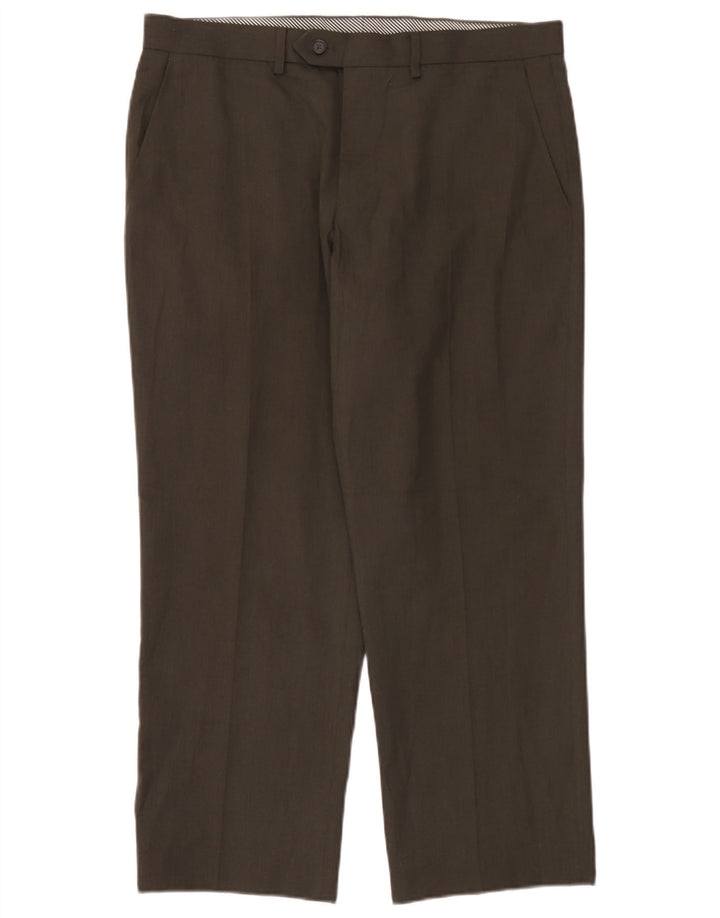 Marks & Spencer Pantaloni drepți pentru bărbați L36 L29 Poliester maro