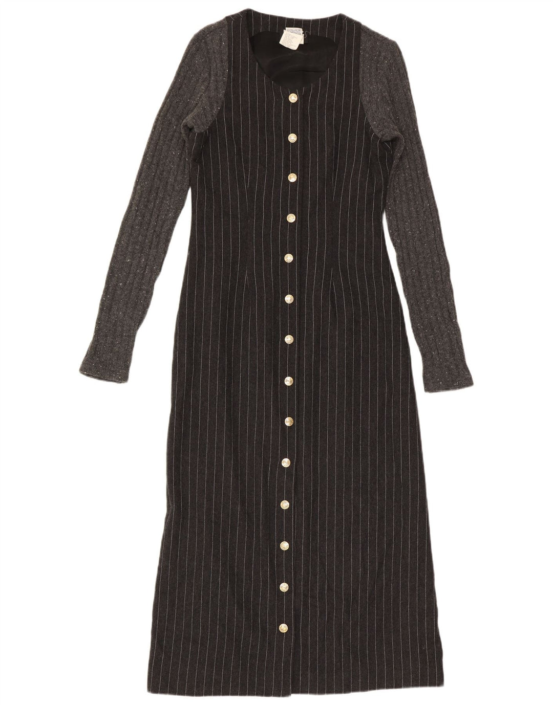 Rochie maxi cu mânecă lungă pentru femei Dolce & Gabbana IT 42 Medium Grey Pinstripe