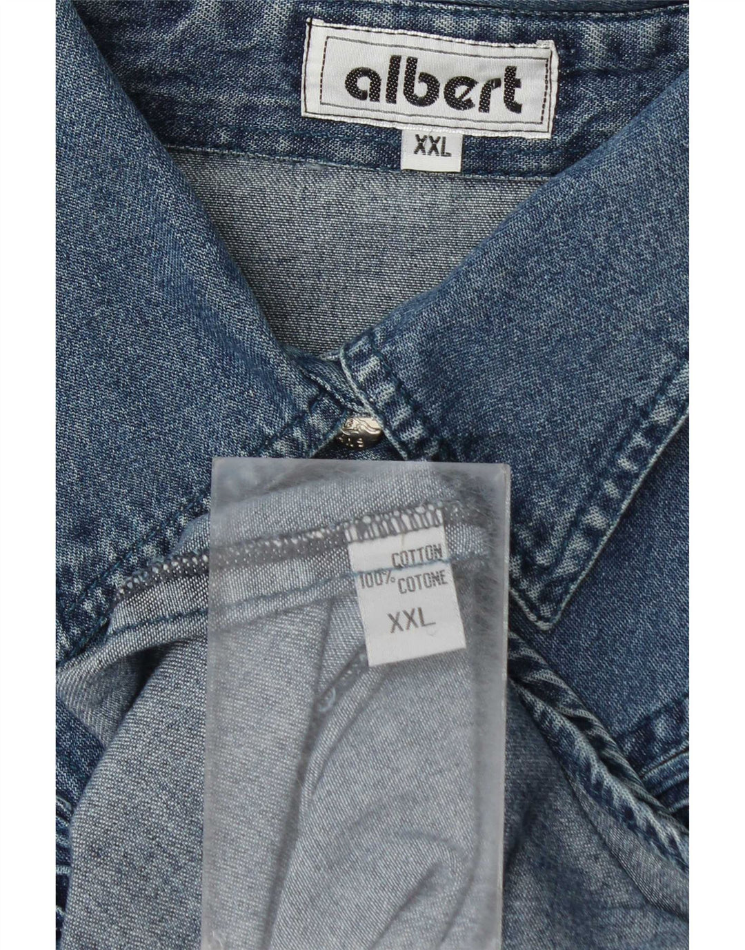 Cămașă Albert denim pentru femei UK 20 2XL Bumbac albastru