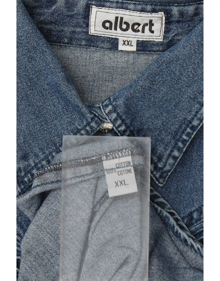 Cămașă Albert denim pentru femei UK 20 2XL Bumbac albastru
