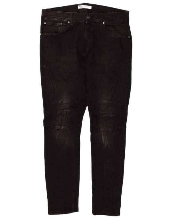 Blugi skinny pentru bărbați Zara EU 44 Large W34 L30 Bumbac negru
