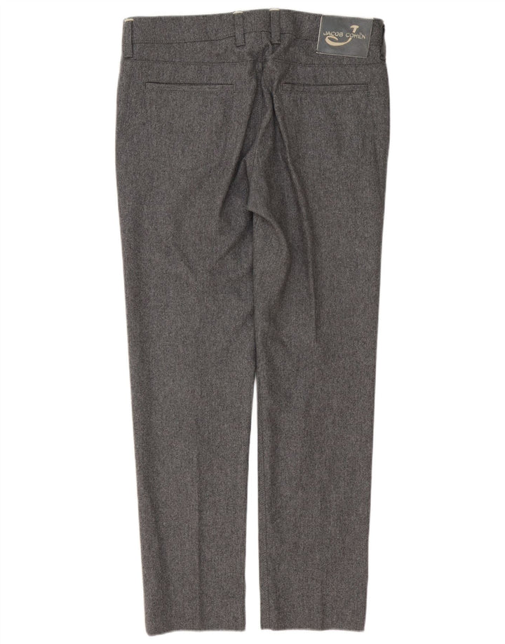 Jacob Cohen Pantaloni slim pentru bărbați L34 L31 Lână gri