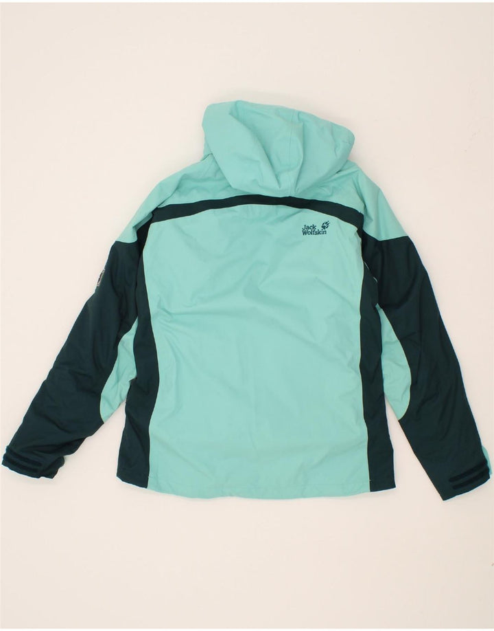Jachetă de vânt cu glugă pentru femei JACK WOLFSKIN UK 12/14 verde mediu