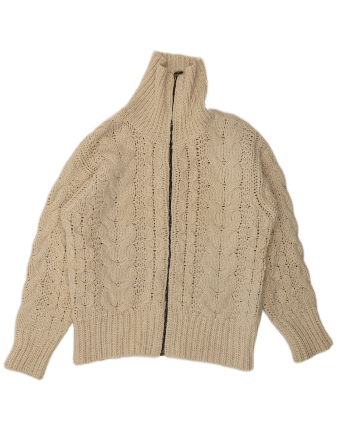 Cardigan Cardigan cu fermoar complet pentru bărbați din lână albă mică