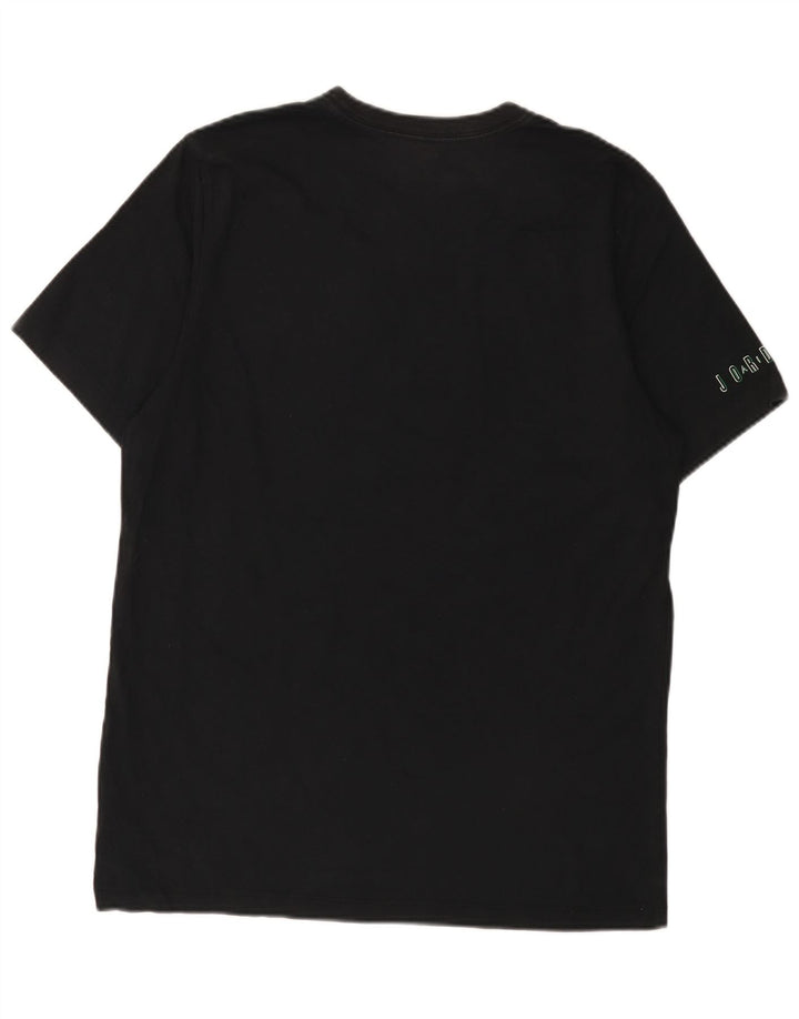 Tricou grafic Jordan pentru bărbați Top mare din bumbac negru