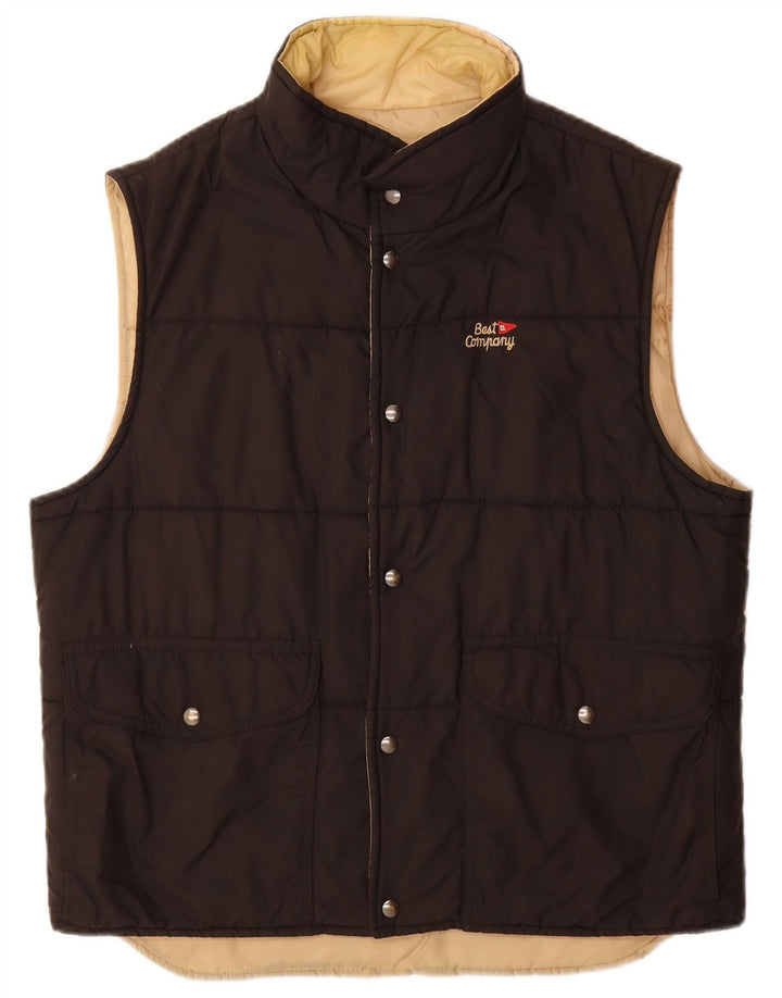 Gilet căptușit pentru bărbați Best Company UK 38 Medium Black