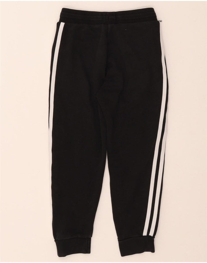 Pantaloni de trening ADIDAS baieti Joggeri 6-7 ani bumbac negru