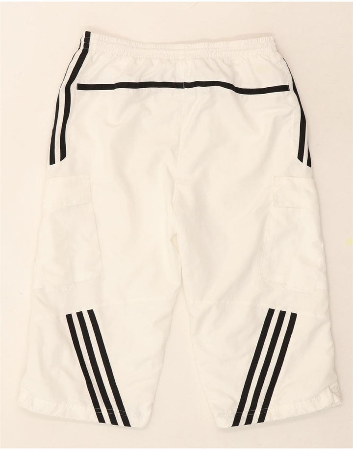 ADIDAS Boys Bermuda Sport Shorts 11-12 Years White Polyester Vintage Adidas and Second-Hand Adidas from Messina Hembry 