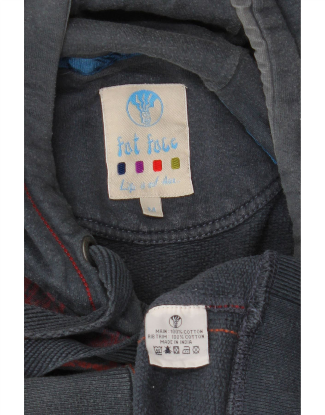 FAT FACE Hanorac grafic pentru bărbați Pulover din bumbac gri mediu