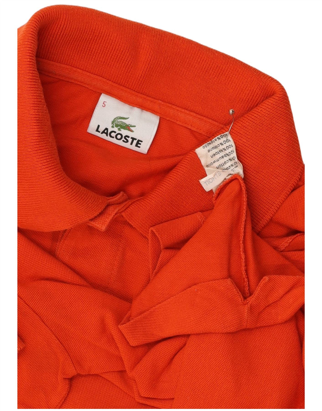 Tricou polo LACOSTE pentru bărbați mărimea 5 mare bumbac portocaliu