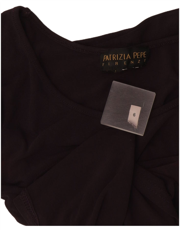 Patrizia Pepe Top Femei cu mânecă lungă US 6 Medium Burgundy