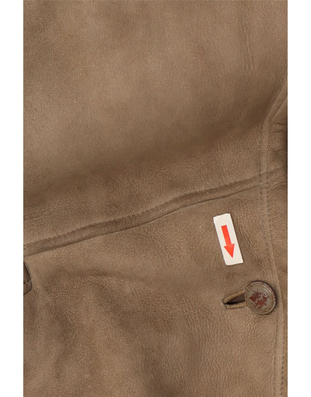 Jachetă din shearling pentru femei Genny US 6 Medium Grey Piele