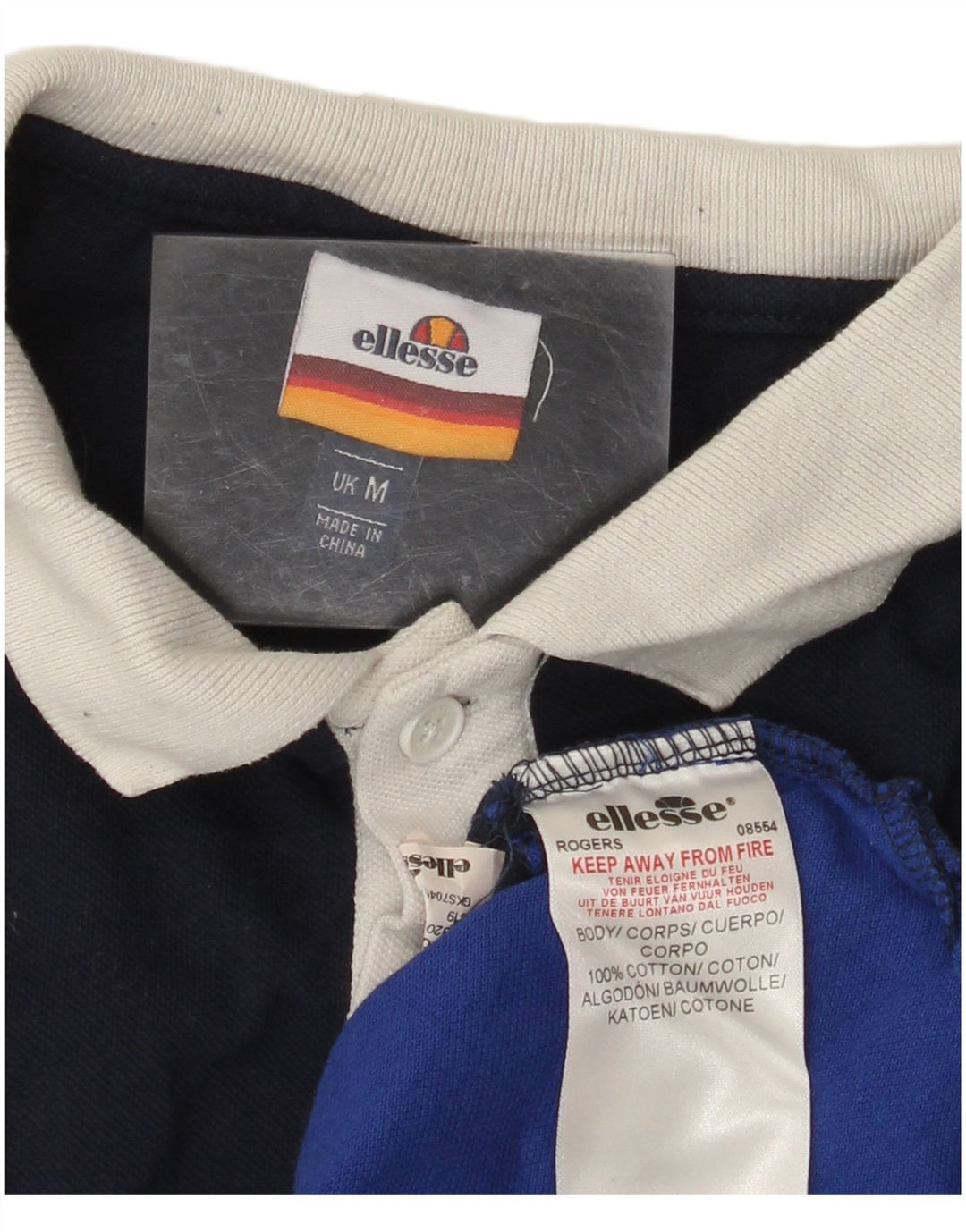 Tricou polo pentru bărbați ELLESSE, cu grafică, din bumbac multicolor, color block