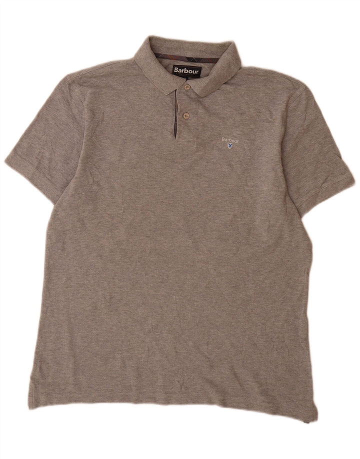 Tricou polo pentru bărbați Barbour XL bumbac gri