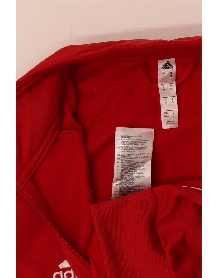 Jachetă de trening pentru bărbați Adidas, poliester roșu mediu