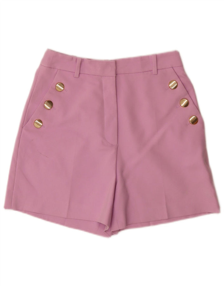 ZARA Womens Casual Shorts Small W26  Purple Cotton