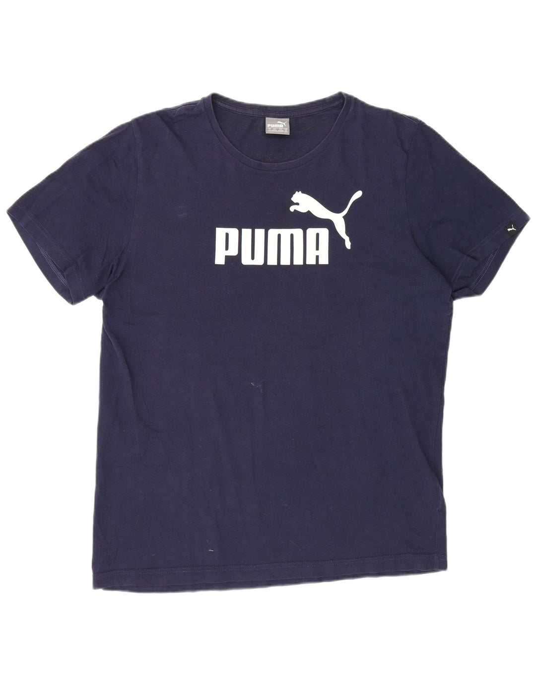 Tricou grafic Puma pentru bărbați Top mediu din bumbac bleumarin