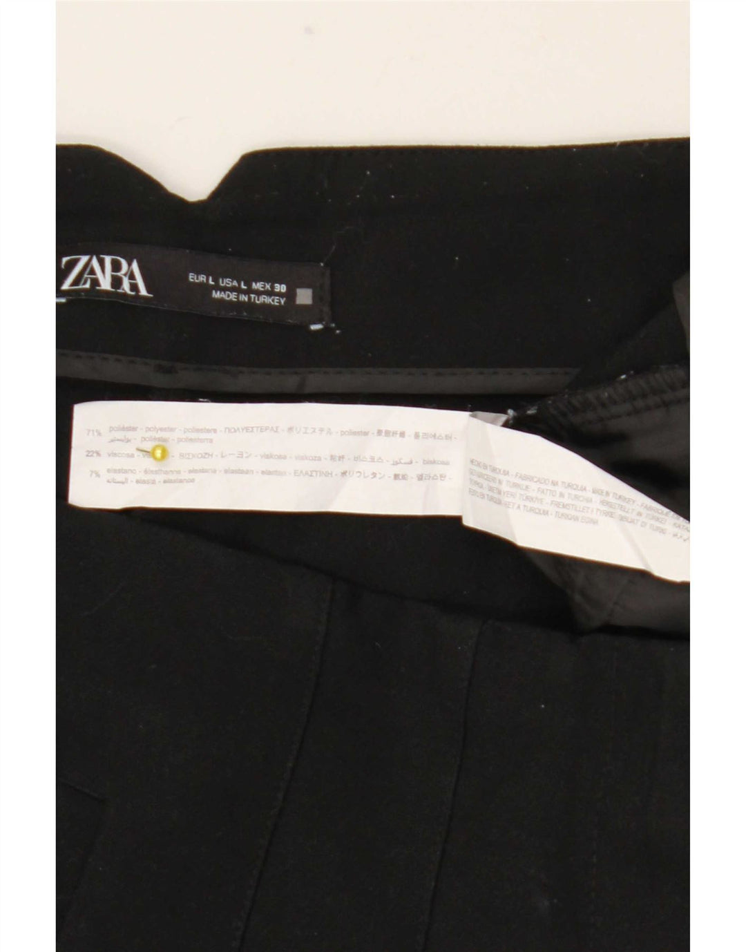 Pantaloni de costum conici pentru femei Zara L30 L27 Poliester negru
