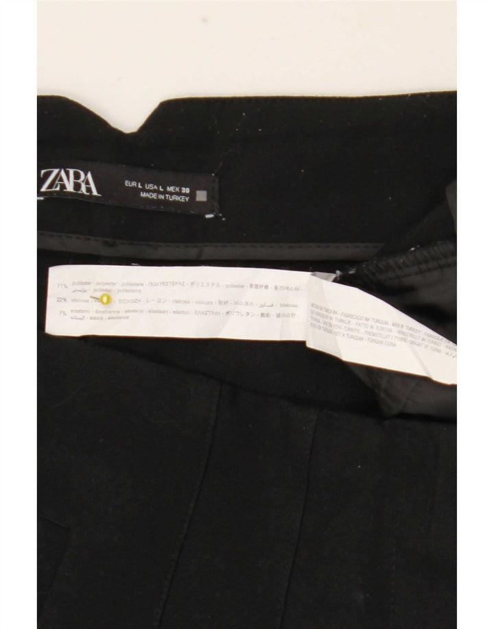 Pantaloni de costum conici pentru femei Zara L30 L27 Poliester negru