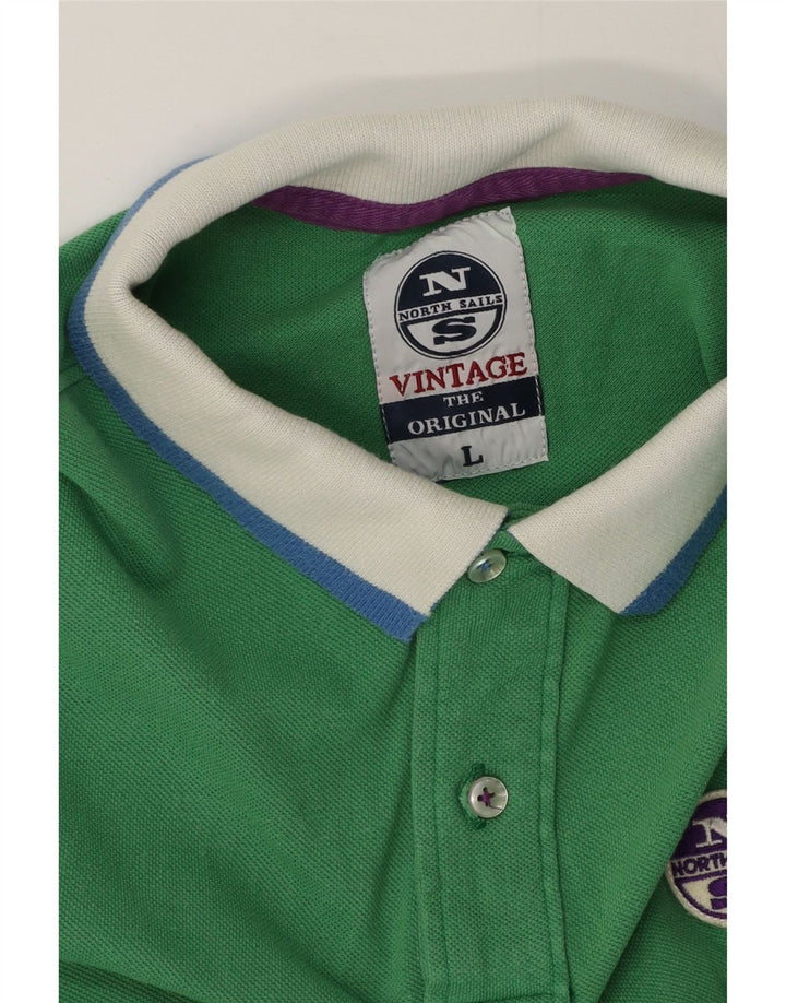 Tricou polo rugby pentru bărbați North Sails, cu dungi verzi mari