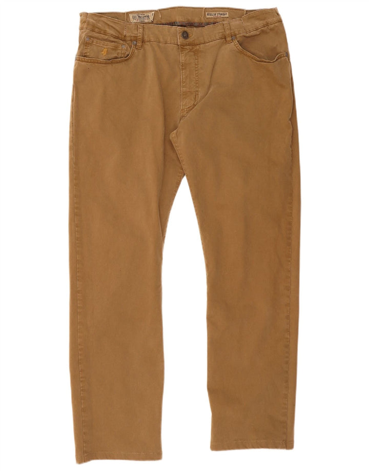 Marlboro Classics Pantaloni obișnuiți obișnuiți, drepti, pentru bărbați, L40 L31, maro