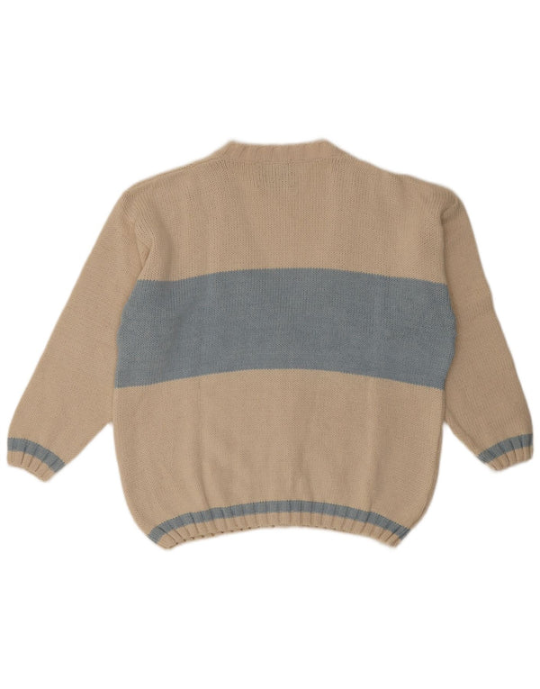 Pulover cardigan pentru bărbați Sercap XL, bej, bumbac color bloc